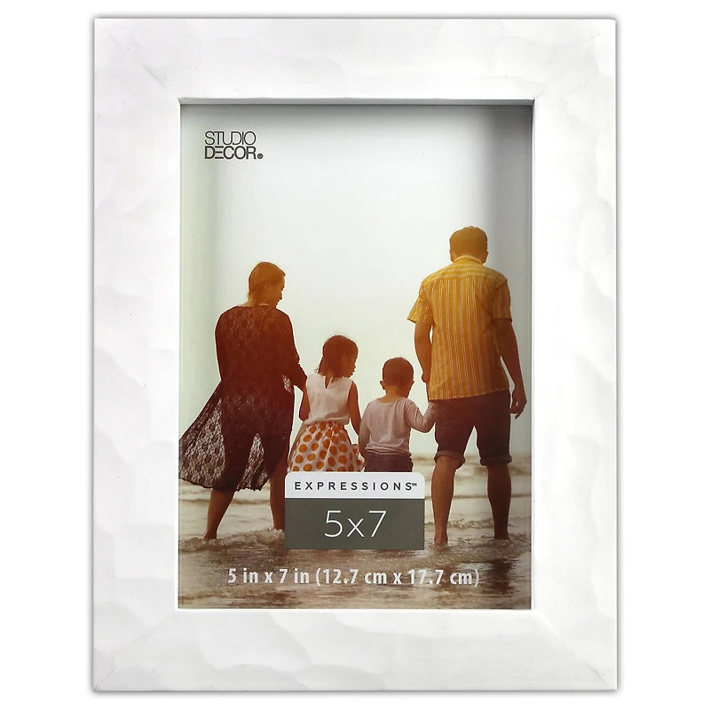 Expressions™ 5" x 7" White Hammered Frame by Studio Décor®