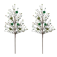Glitzhome® 28" St. Patrick's Berry & Shamrock Picks Set