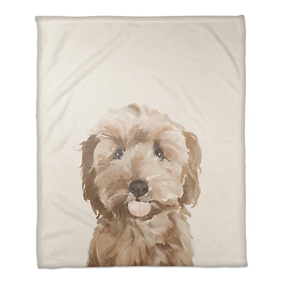 50" x 60" Sweet Puppy Coral Fleece Blanket