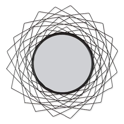 Geometric Black Wall Mirror
