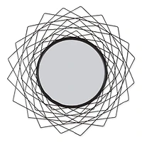 Geometric Black Wall Mirror