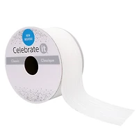 1.5" x 3yd. White Wired Ribbon by Celebrate It™ Classic