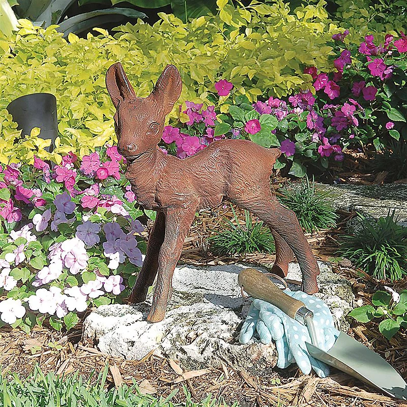 Design Toscano 15" The Deer Fawn Sculpture