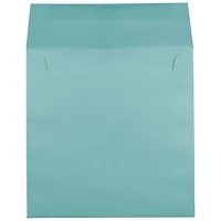 JAM Paper 8.5" x 8.5" Aqua Blue Square Booklet Invitation Envelopes, 25ct.