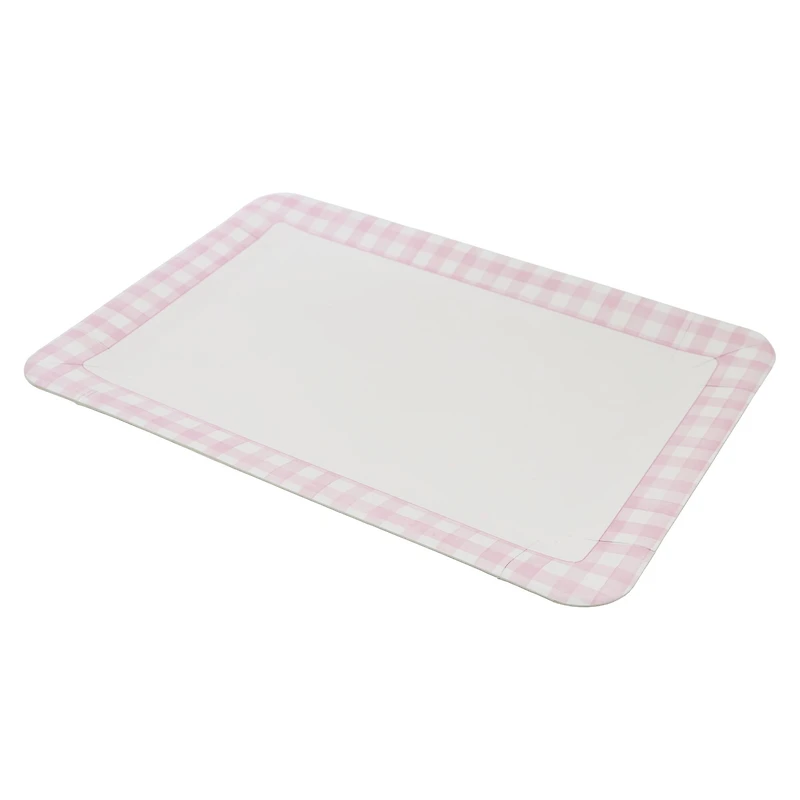 9" x 13" Pink & White Gingham Paper Trays, 2ct. by Celebrate It™