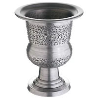 8" Silver Aluminum Urn