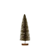 Hello Honey® Green Flocked Plastic Bottle Brush Tree