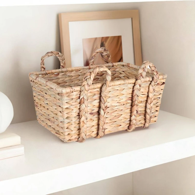 Household Essentials Wicker Storage Basket with Handles