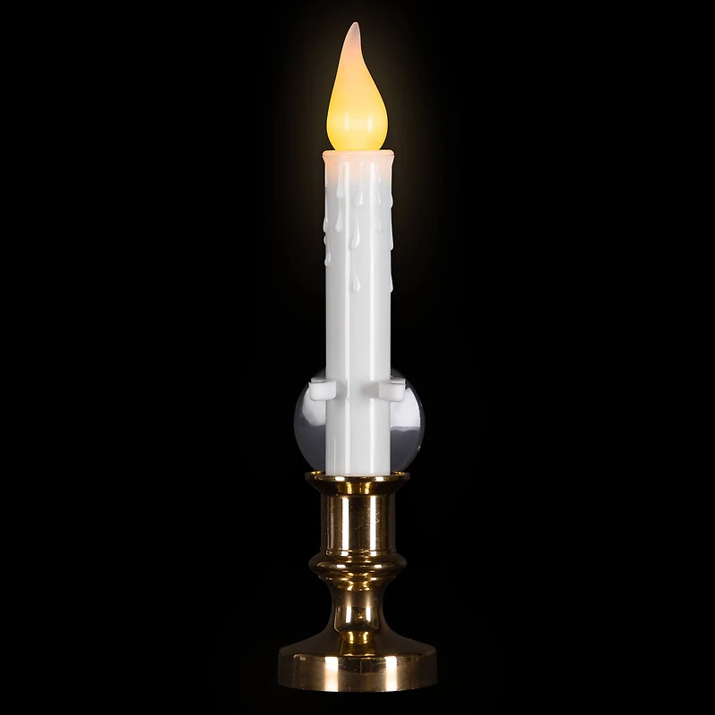 8.5" White LED Flickering Candle Lamps, 3ct.