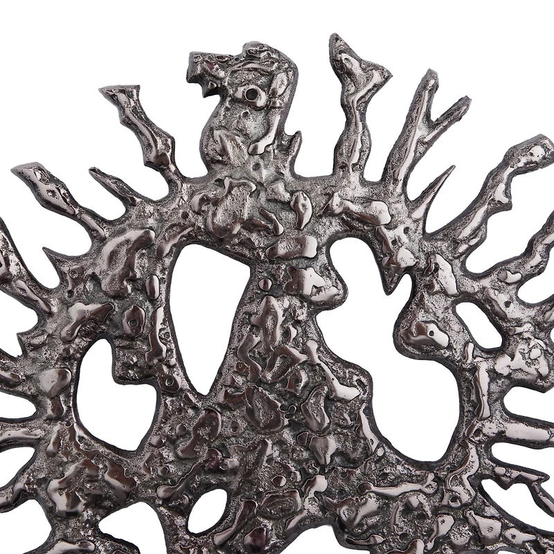 Set of 3 Silver Aluminum Modern Wall Decor, 25" x 25" x 25"