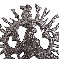 Set of 3 Silver Aluminum Modern Wall Decor, 25" x 25" x 25"