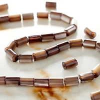 12 Pack: Black Mother of Pearl Tube Beads, 5mm by Bead Landing™