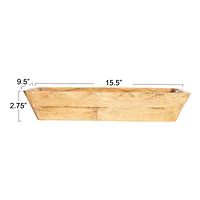 Hello Honey® 15.5" Long Natural Artisanal Mango Wood Bowl