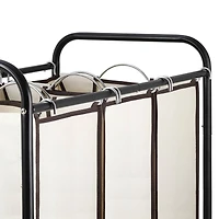 NEX™ 30" Brown Removable 3-Bag Laundry Sorter