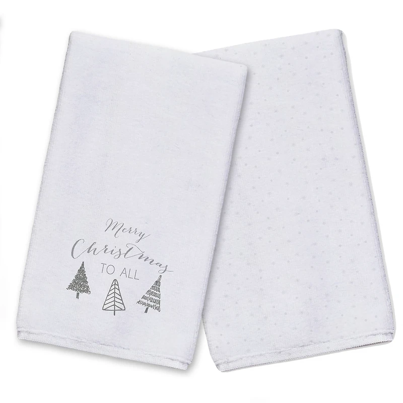Merry Christmas to All 16" x 25" Tea Towel - Set of 2