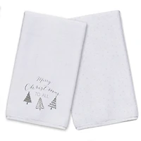 Merry Christmas to All 16" x 25" Tea Towel - Set of 2
