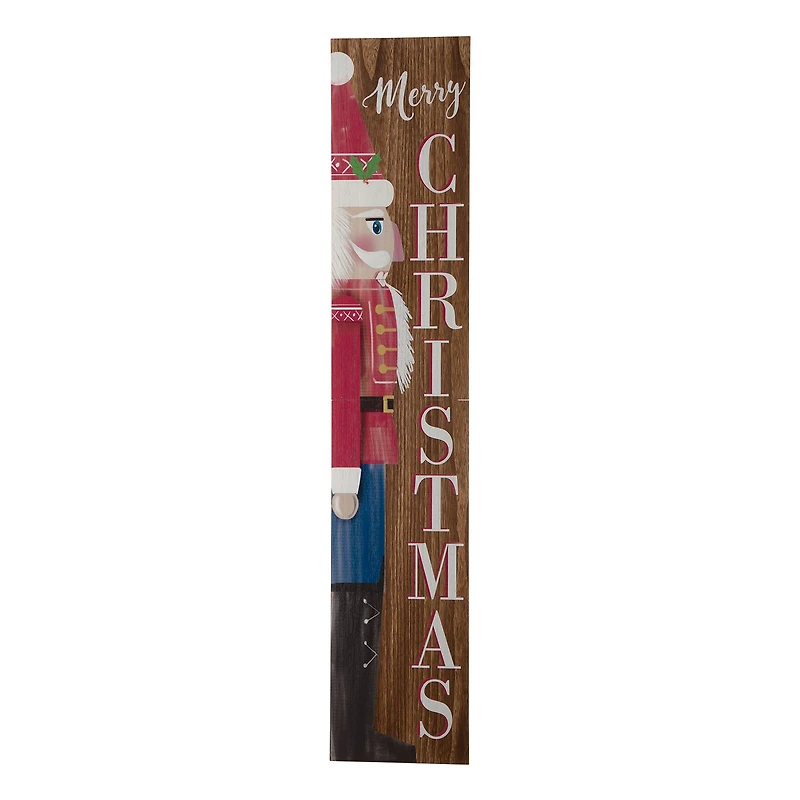 Glitzhome® 5ft. Wooden Nutcracker Porch Sign