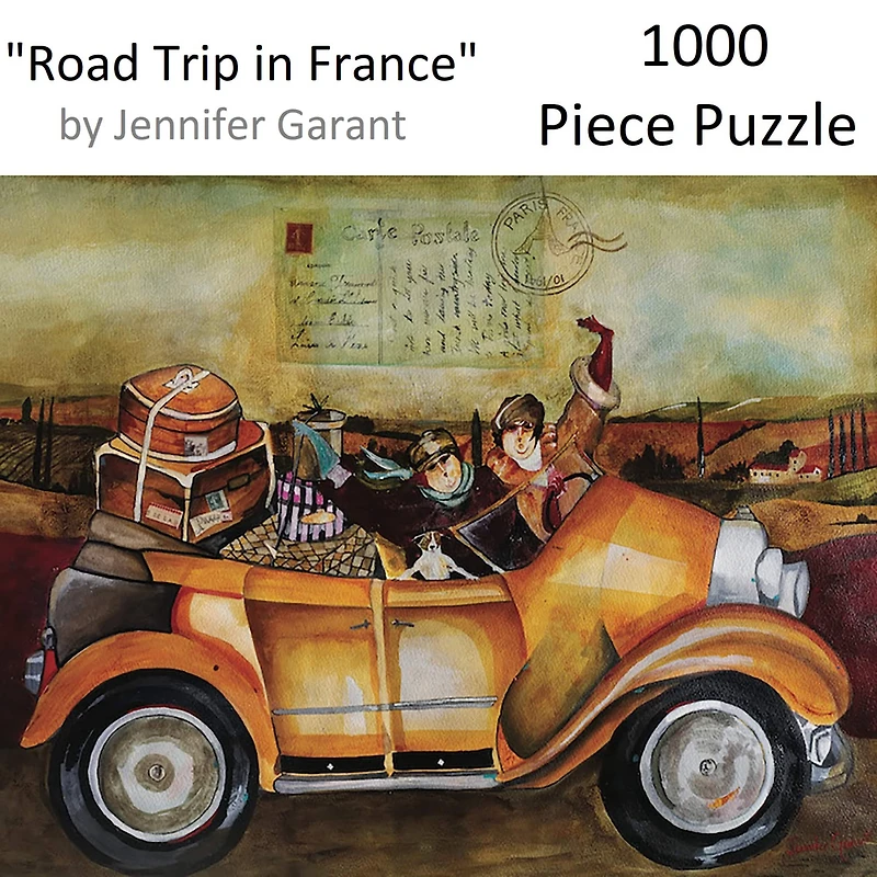 Hart Puzzles Road Trip in France by Jennifer Garant 1,000 Piece Jigsaw Puzzle