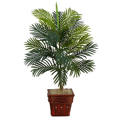3.16ft. Areca Palm with Wicker Basket Planter