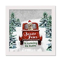 Santa Paws in Coming to Town Framed Canvas Wall Art