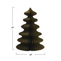 Hello Honey® 15" Green Paper Folding Honeycomb Tree with Gold Glitter