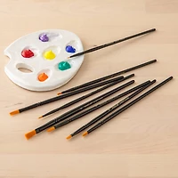 8 Piece Necessities™ Golden Synthetic Flat Acrylic Brushes By Artist's Loft®