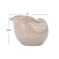 Hello Honey® 5" White Stoneware Shell Planter
