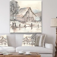 Designart - Farmhouse Barn Grey VII
