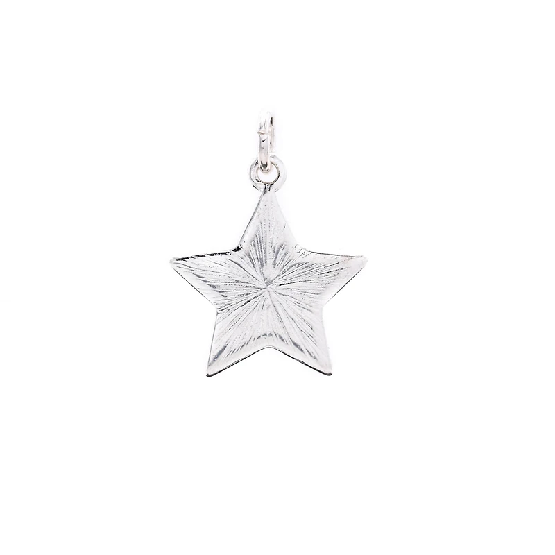 Charmalong™ Silver Plated & Stone Paved Star Charm by Bead Landing™