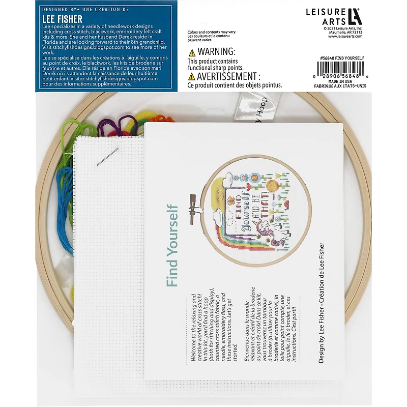 Leisure Arts® 7" Find Yourself Cross Stitch Kit