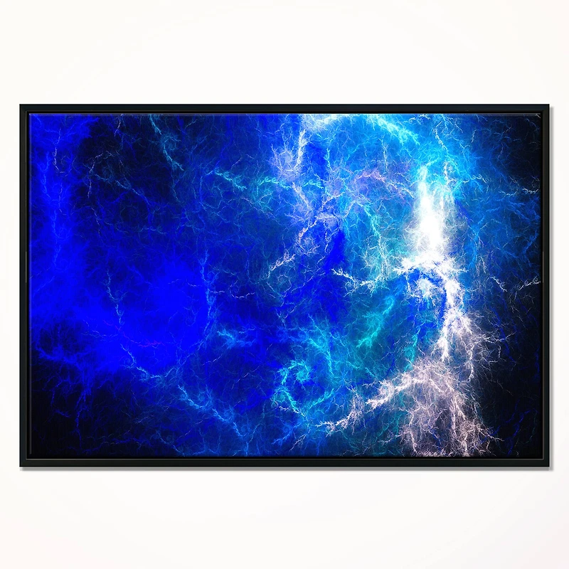 Designart - Blue Sparkling Lightning