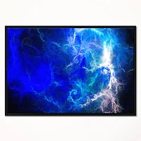 Designart - Blue Sparkling Lightning