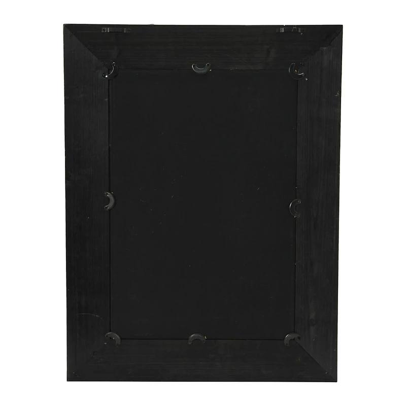 Hello Honey® Black Firwood & Rattan Wall Mirror