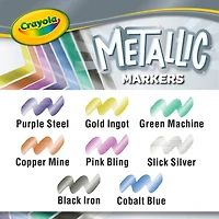 Crayola® Metallic Markers, 3 Packs of 8