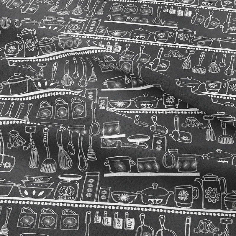 Camelot Fabrics Kitchen Sketch Cotton Fabric