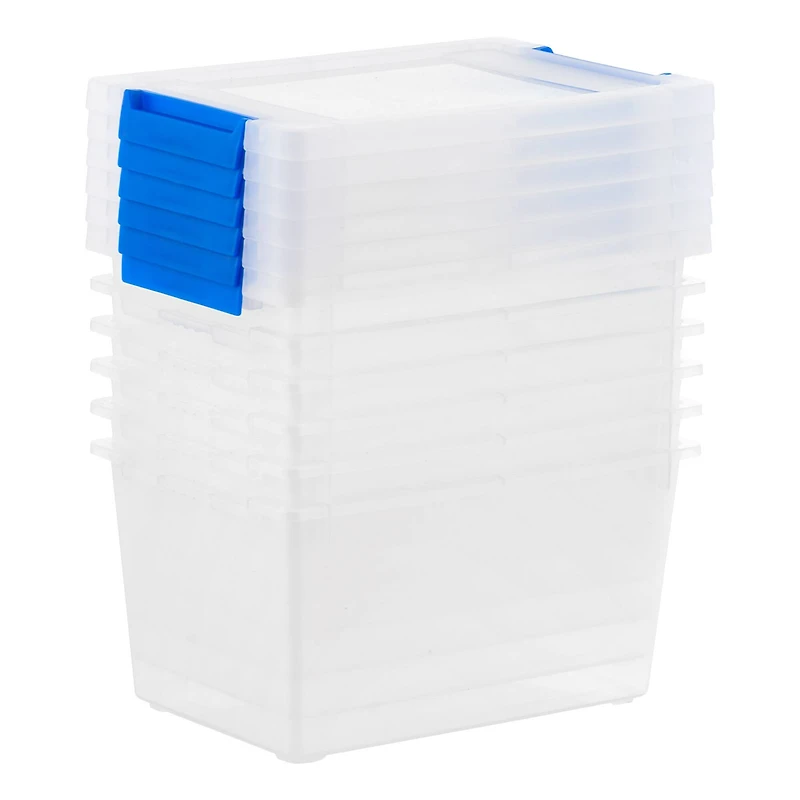 Iris® 4.3 qt. Clear Latching Storage Totes, 6 Ct.