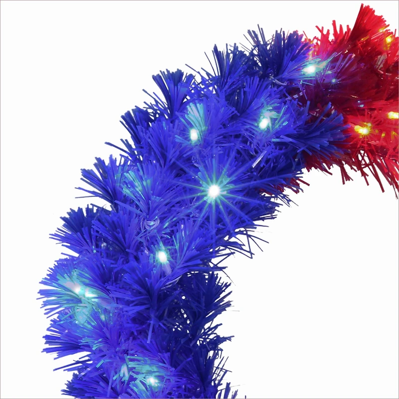 24" Pre-Lit Patriotic Wreath