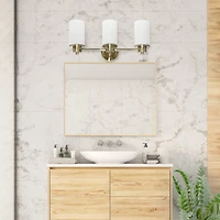 Lalia Home Essentix 3-Light White Shade Vanity