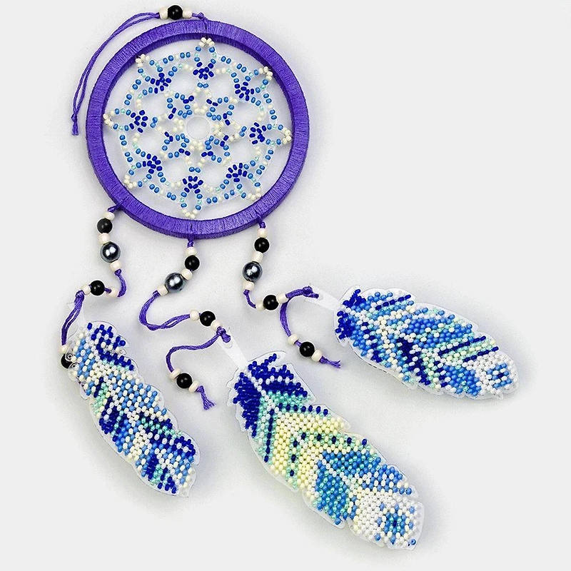 Wonderland Crafts Purple Dream Catcher Bead Embroidery on Plastic Kit