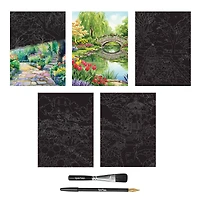 Brea Reese™ 9" x 12" Garden Scenes Scratch Art Paper Pad