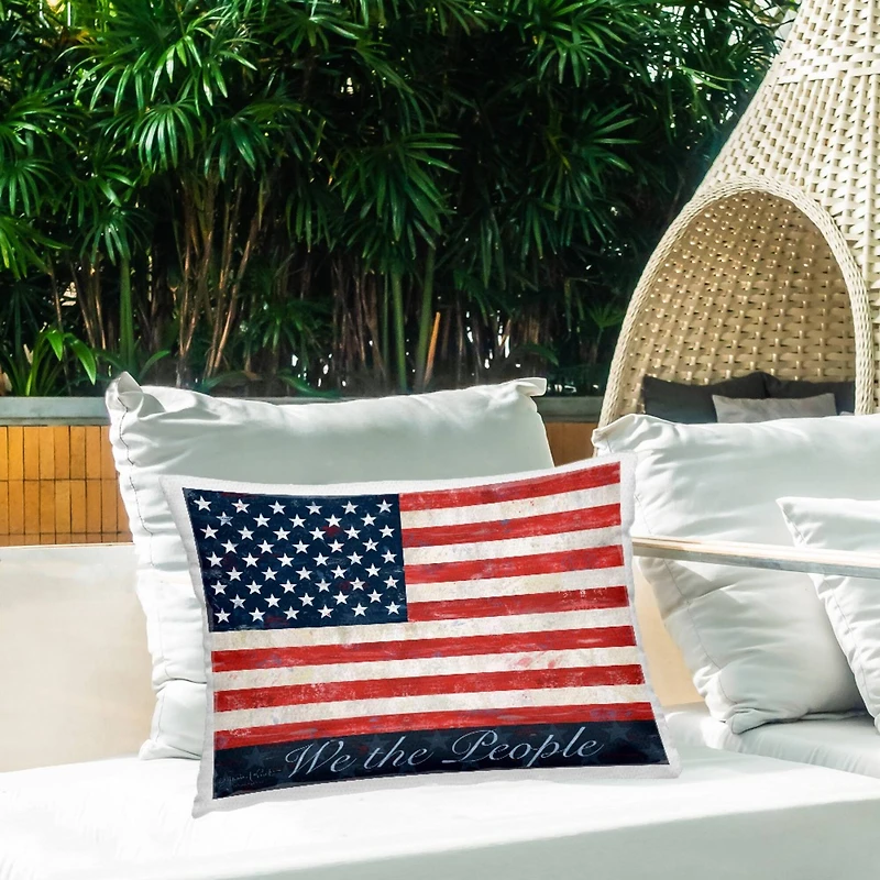 Stupell Industries We The People Flag Outdoor Printed Pillow