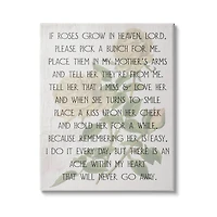Stupell Industries If Roses Grow in Heaven Phrase Yellow Flower Canvas Wall Art