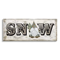Stupell Industries Winter Snow Holiday Gnome Canvas Wall Art