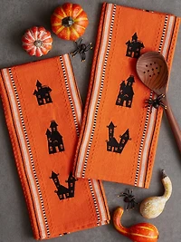 DII® Haunted Houses Embroidered Dishtowel Set