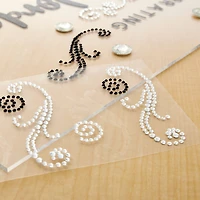 12 Packs: 10 ct. (120 total) Black & Silver Rhinestone Flourish Stickers by Recollections™