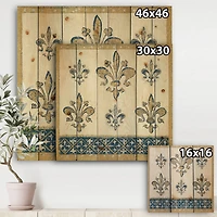 Designart - Fleur de Lis Gold Pattern