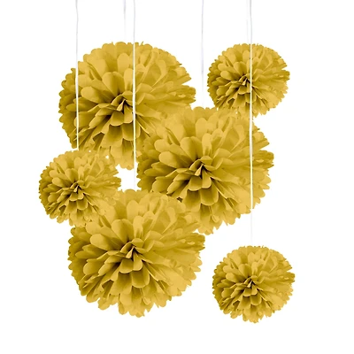 12 Packs: 6 ct. (72 total) Gold Paper Pom Poms by Celebrate It™