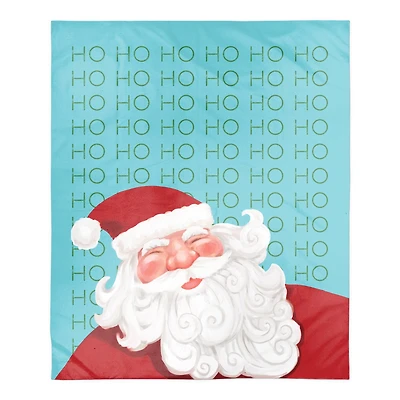 Santa Ho Ho Ho 50x60 Sherpa Fleece Blanket