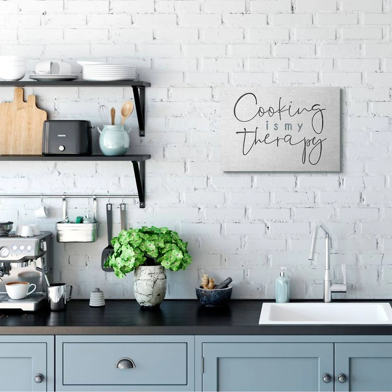 Stupell Industries Cooking Is My Therapy Canvas Wall Art