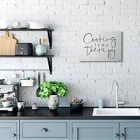 Stupell Industries Cooking Is My Therapy Canvas Wall Art